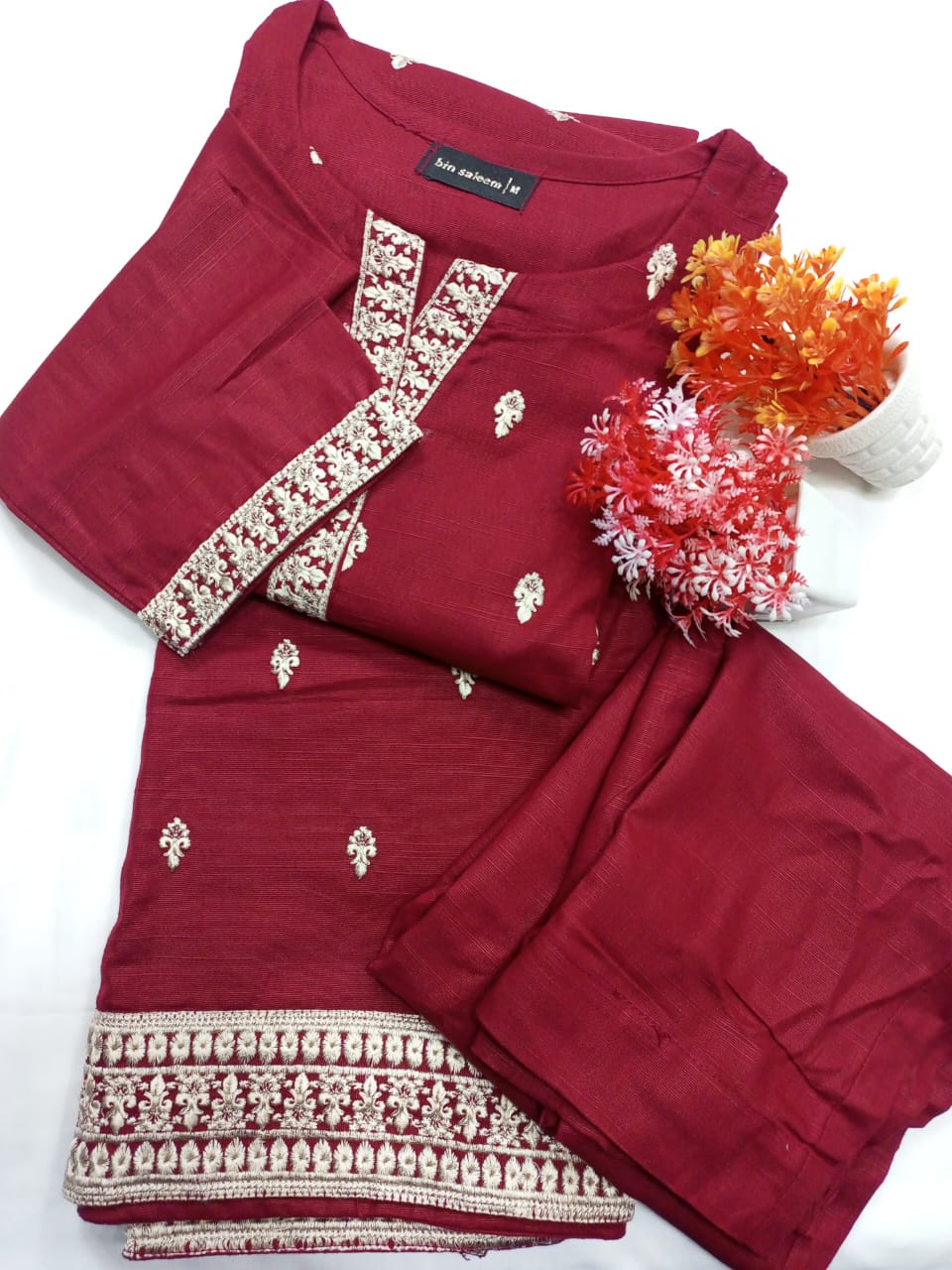 2PCS EMBROIDED KHADDAR