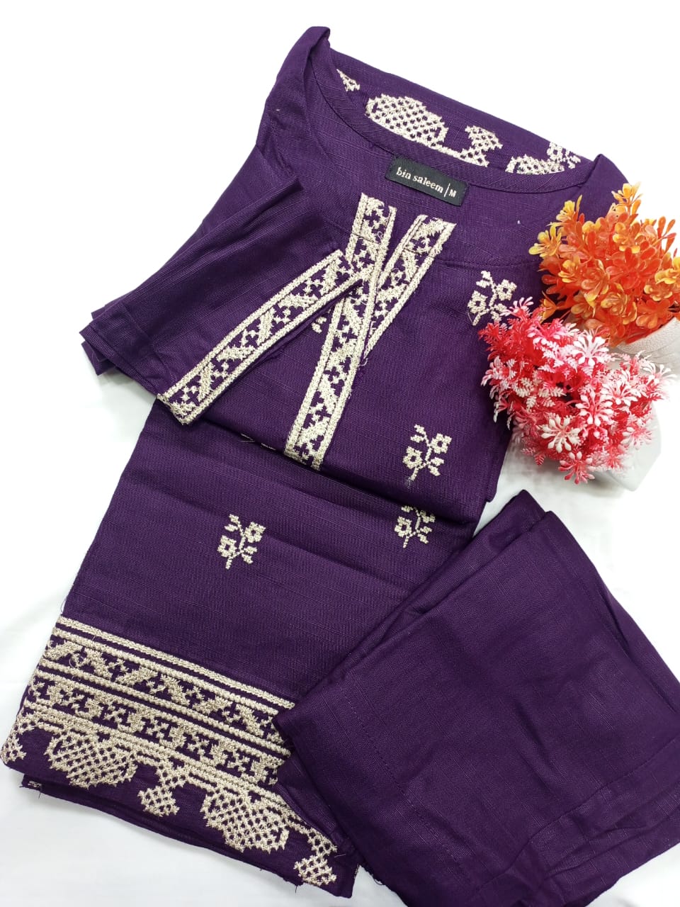 2PCS EMBROIDED KHADDAR